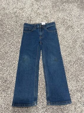 Carhartt Boys Size 6 Dark Wash Straight Leg Stretch Denim Jeans Blue